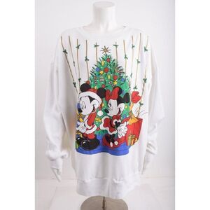 Vintage Disney Mickey Mouse Unlimited Sweatshirt Womens 1X Christmas Tree Minnie